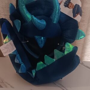 Sparkling Blue and Green Dinosaur Costume for Kids